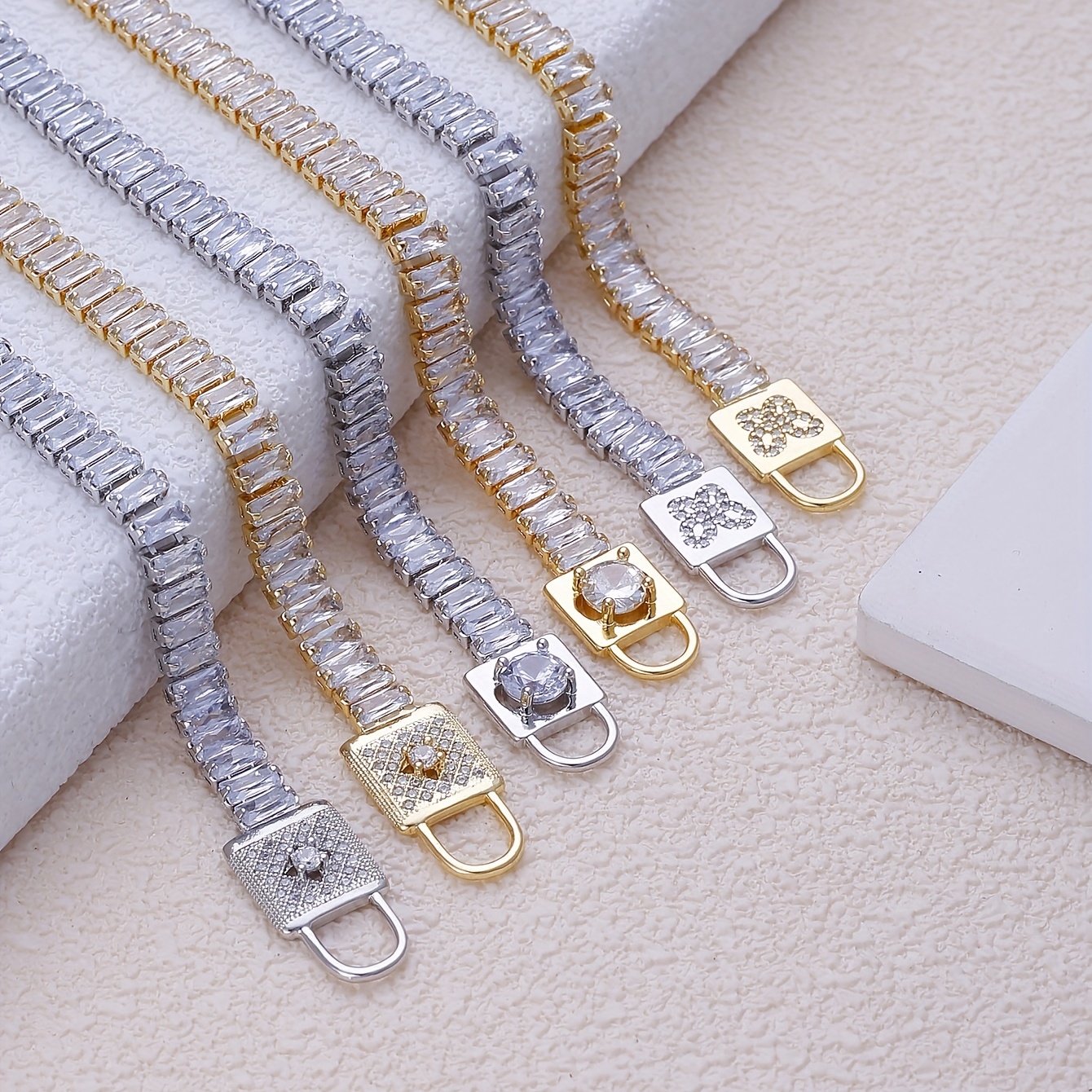 Men's Rectangular Zirconia Personality Bracelet